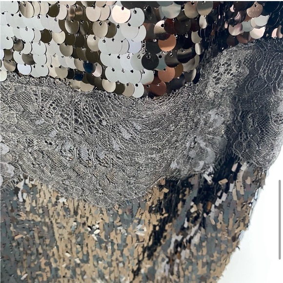 NWT! BCBG MAXAZARIA REYNA SEQUINS AND LACE BLACK DRESS - Picture 8 of 11